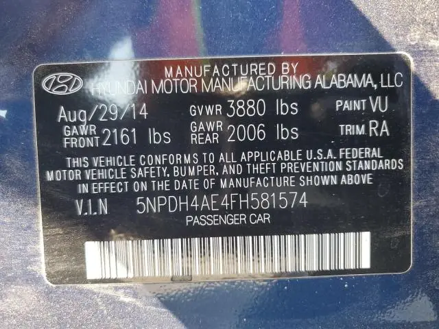 2015 HYUNDAI ELANTRA SE  
