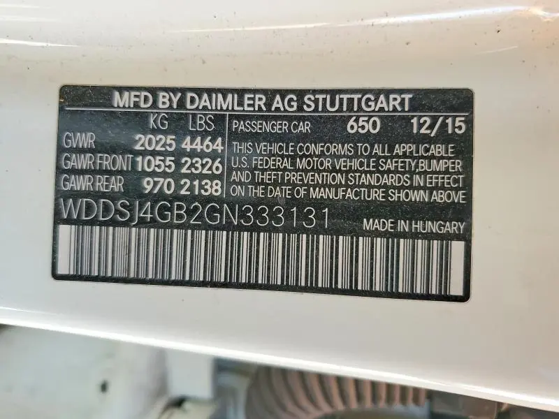 2016 MERCEDES-BENZ CLA 250 4MATIC  