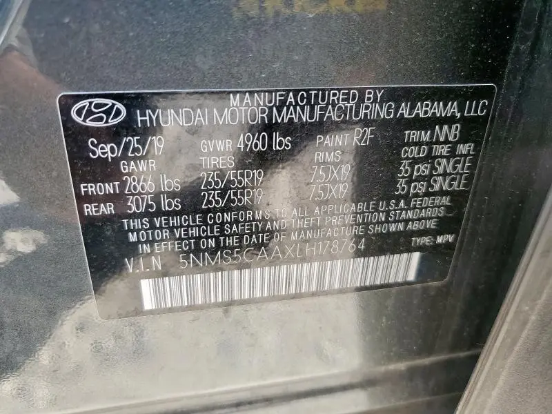 2020 HYUNDAI SANTA FE LIMITED  