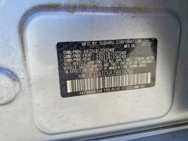 2018 SUBARU WRX PREMIUM  