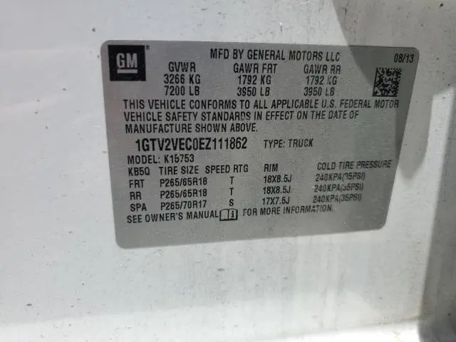 2014 GMC SIERRA K1500 SLT  