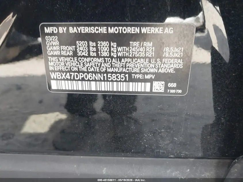 2022 BMW X3 SDRIVE30I