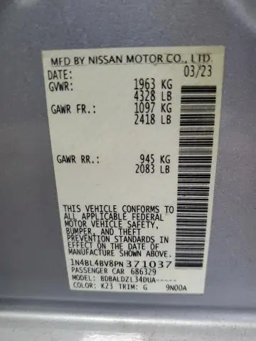 2023 NISSAN ALTIMA S  