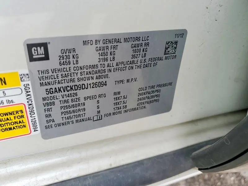 2013 BUICK ENCLAVE   