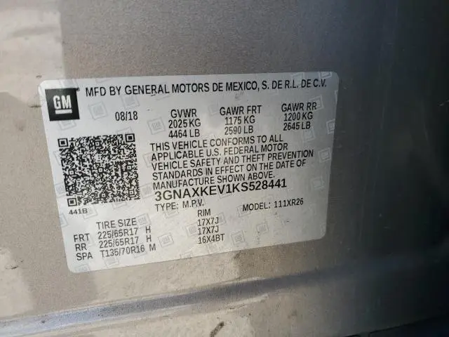 2019 CHEVROLET EQUINOX LT  