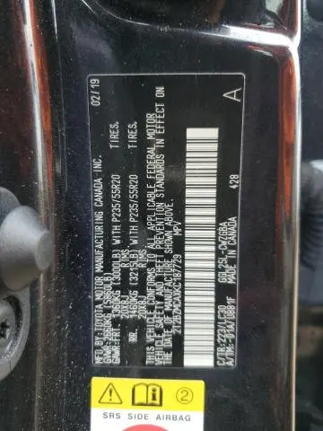 2019 LEXUS RX 350 BASE  
