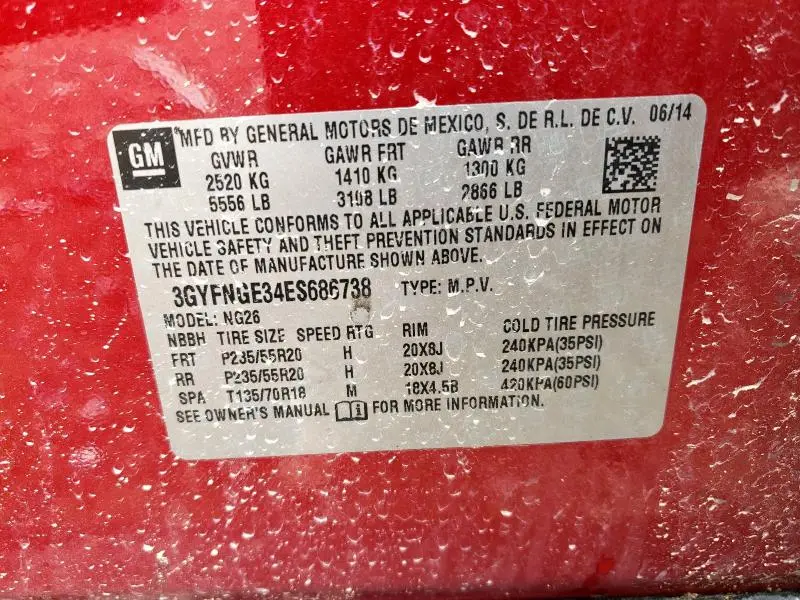 2014 CADILLAC SRX PREMIUM COLLECTION  