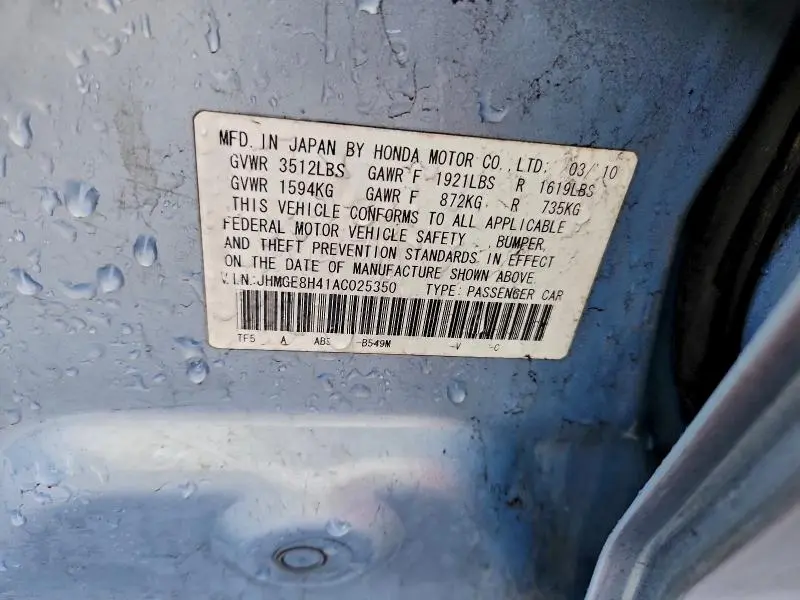 2010 HONDA FIT SPORT  