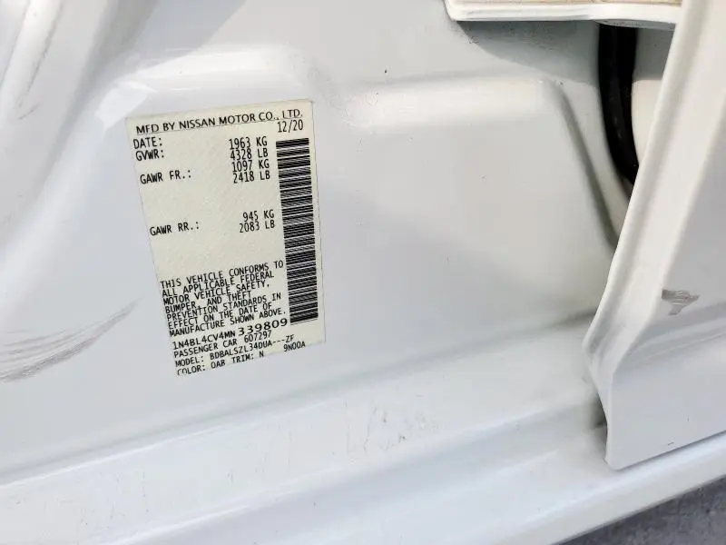 2021 NISSAN ALTIMA SR  