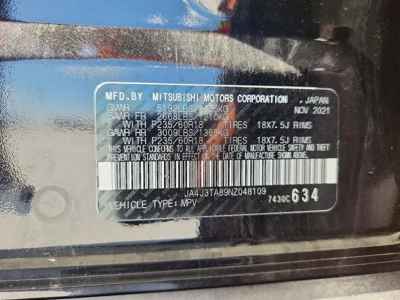 2022 MITSUBISHI OUTLANDER ES  