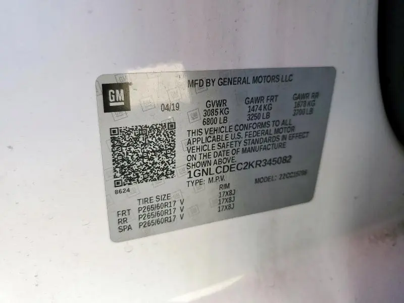 2019 CHEVROLET TAHOE POLICE  