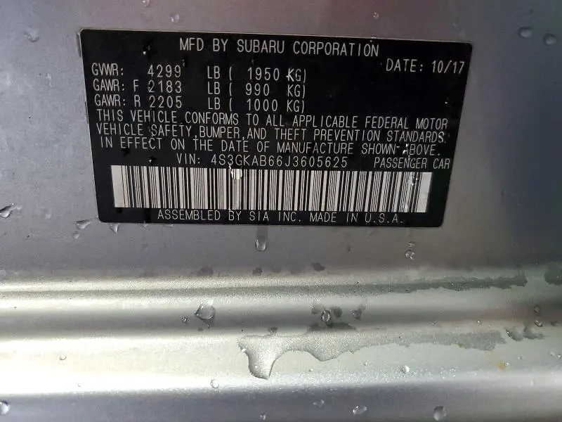 2018 SUBARU IMPREZA PREMIUM  