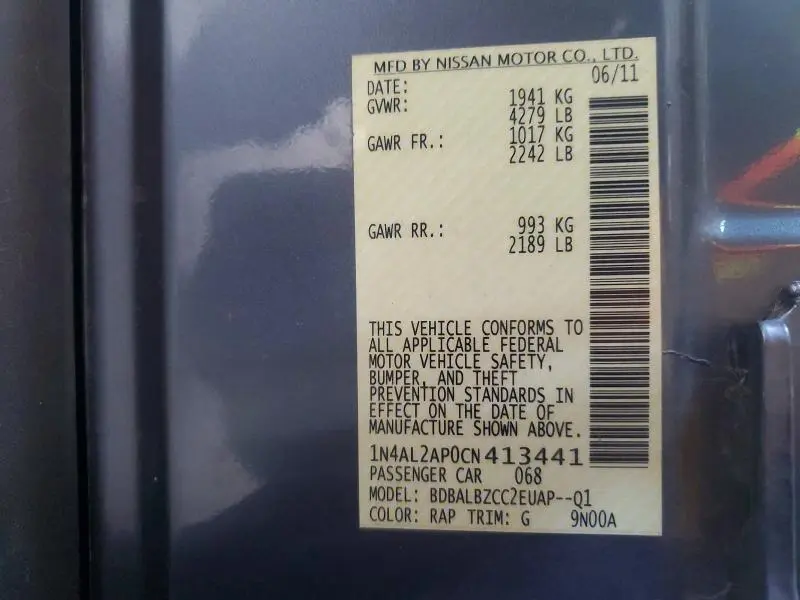 2012 NISSAN ALTIMA 2.5  