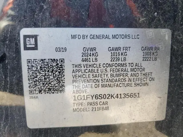 2019 CHEVROLET BOLT EV LT  