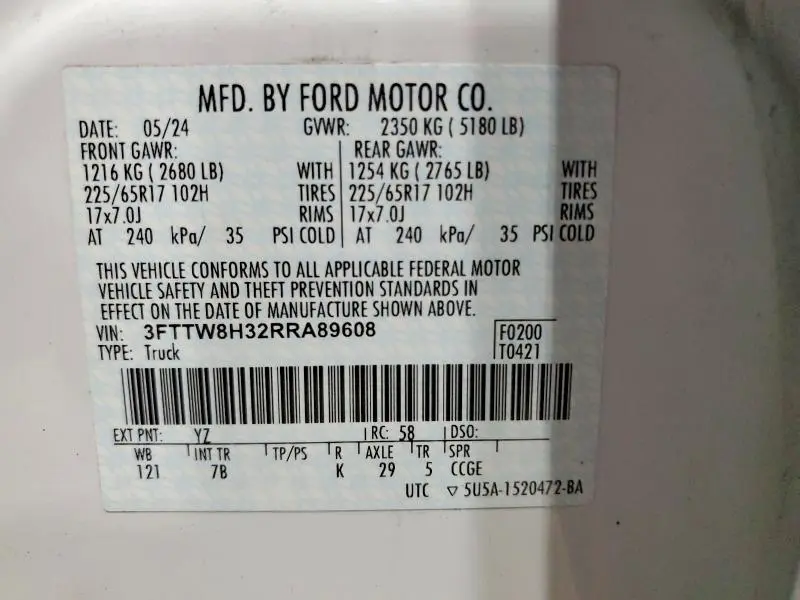 2024 FORD MAVERICK XLT  