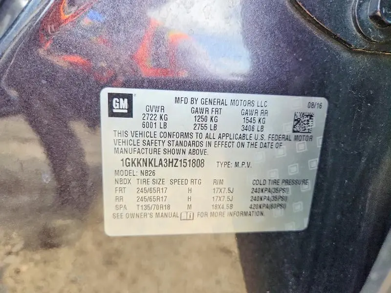 2017 GMC ACADIA SLE  