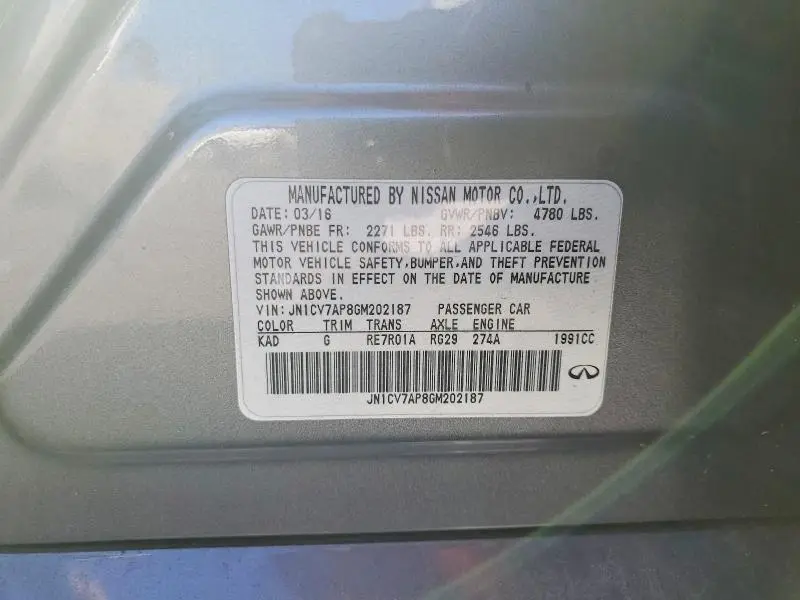 2016 INFINITI Q50 BASE  