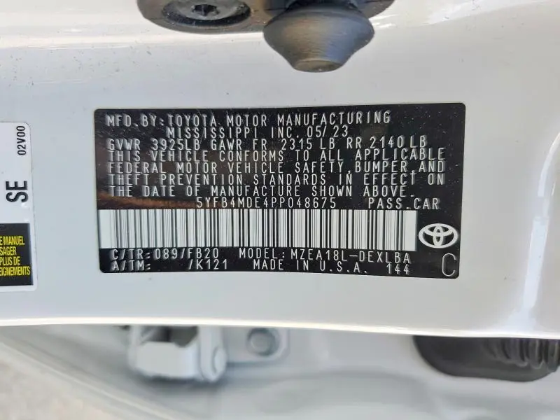 2023 TOYOTA COROLLA LE  