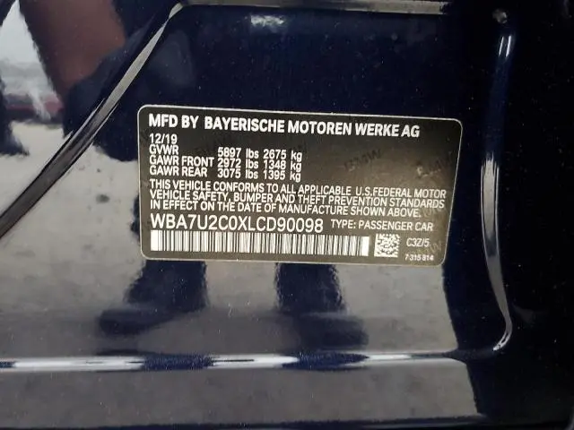 2020 BMW 750 XI  