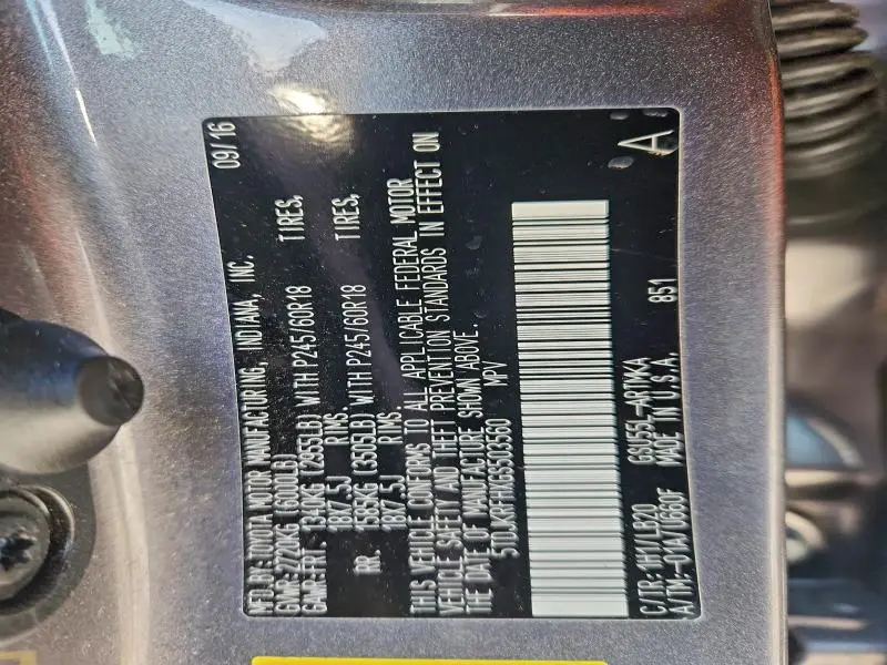 2016 TOYOTA HIGHLANDER XLE  