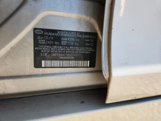 2011 HYUNDAI SONATA GLS  