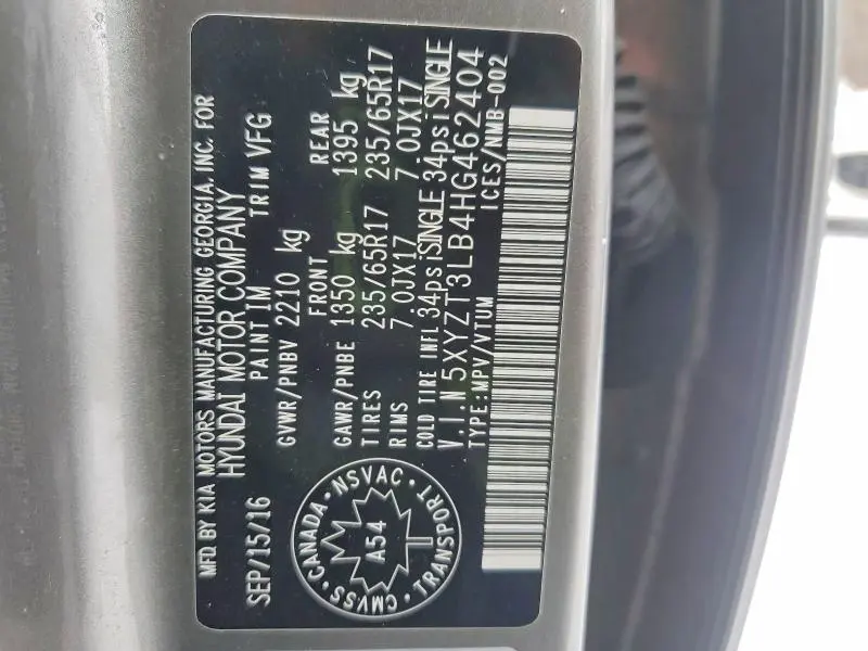 2017 HYUNDAI SANTA FE SPORT   