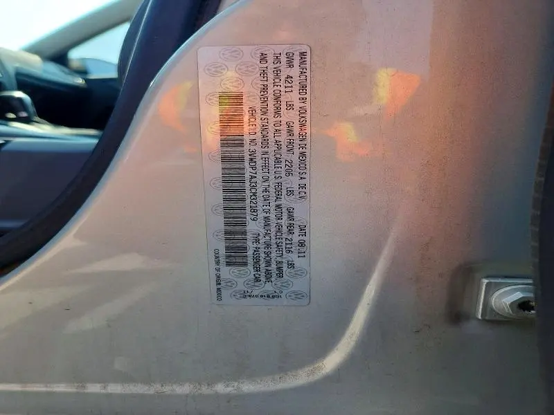 2012 VOLKSWAGEN JETTA SE  