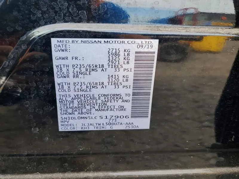 2020 INFINITI QX60 LUXE  