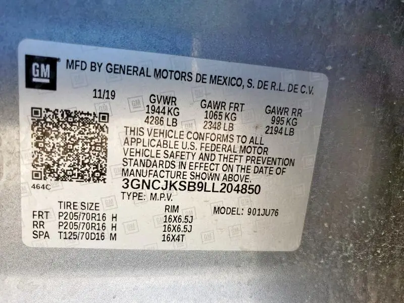 2020 CHEVROLET TRAX LS  