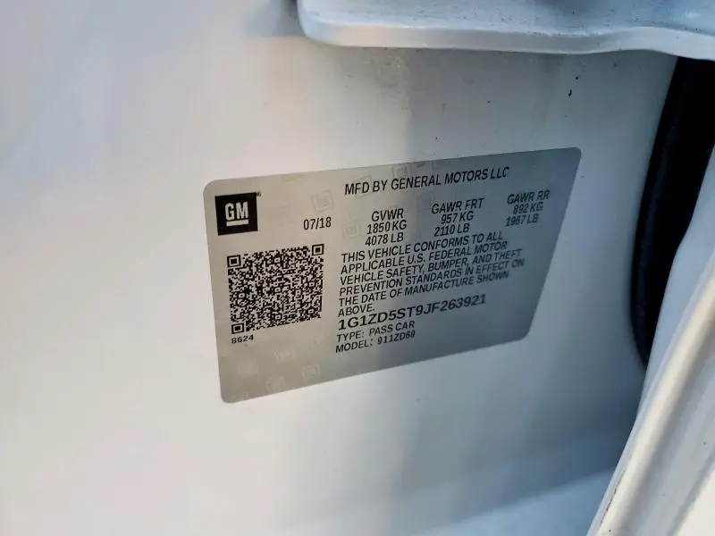 2018 CHEVROLET MALIBU LT  