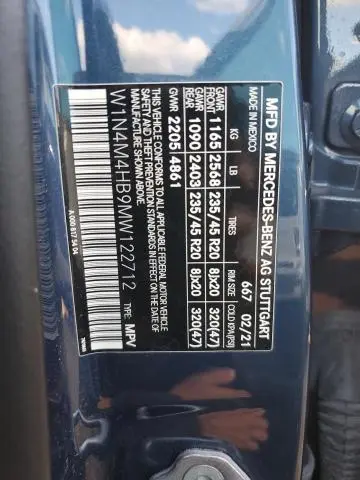 2021 MERCEDES-BENZ GLB 250 4MATIC  