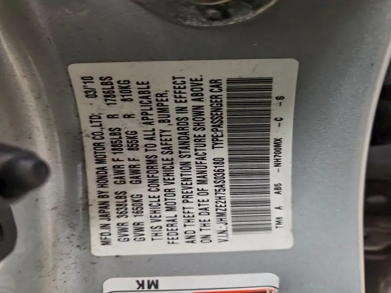 2010 HONDA INSIGHT EX  