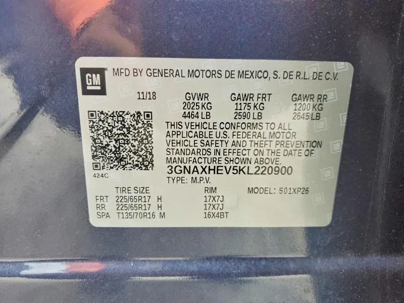 2019 CHEVROLET EQUINOX LS  