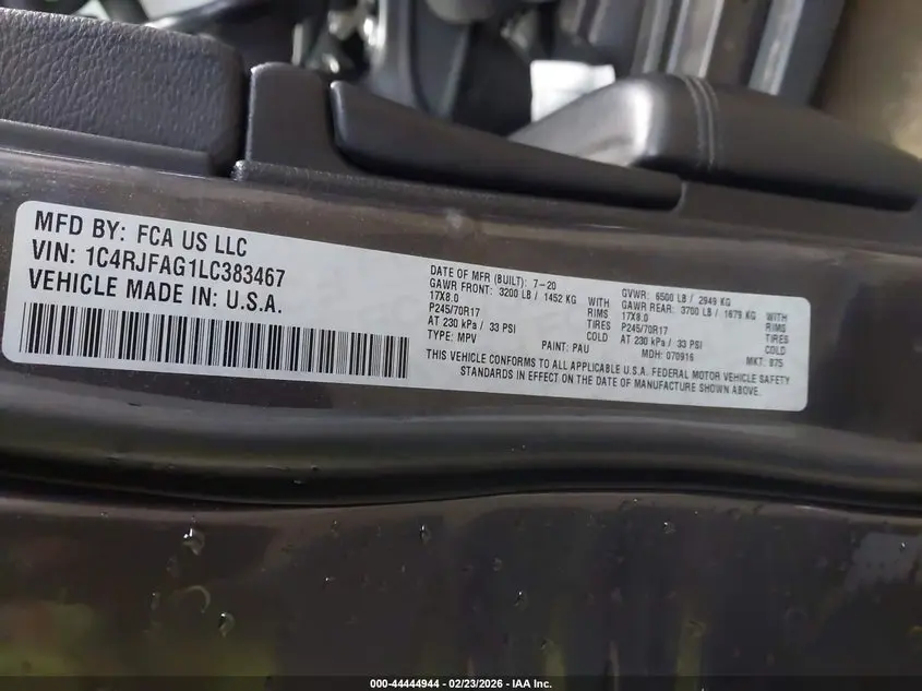 2020 JEEP GRAND CHEROKEE LAREDO E 4X4