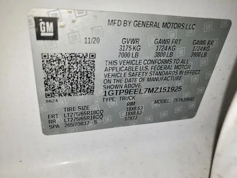 2021 GMC SIERRA K1500 AT4  