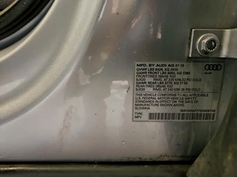 2019 AUDI Q7 PREMIUM  