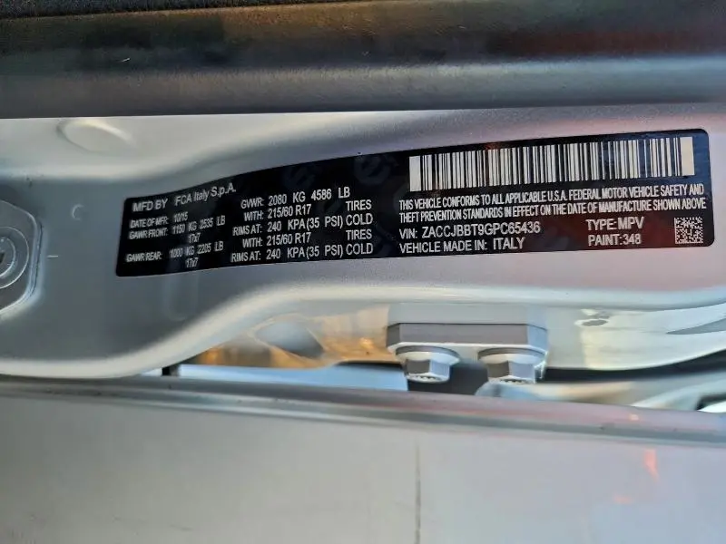 2016 JEEP RENEGADE LATITUDE  