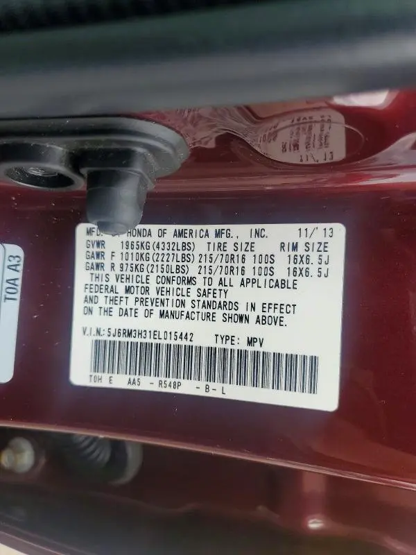 2014 HONDA CR-V LX  