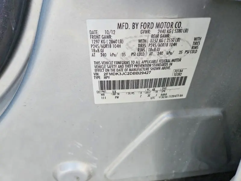 2013 FORD EDGE SEL  