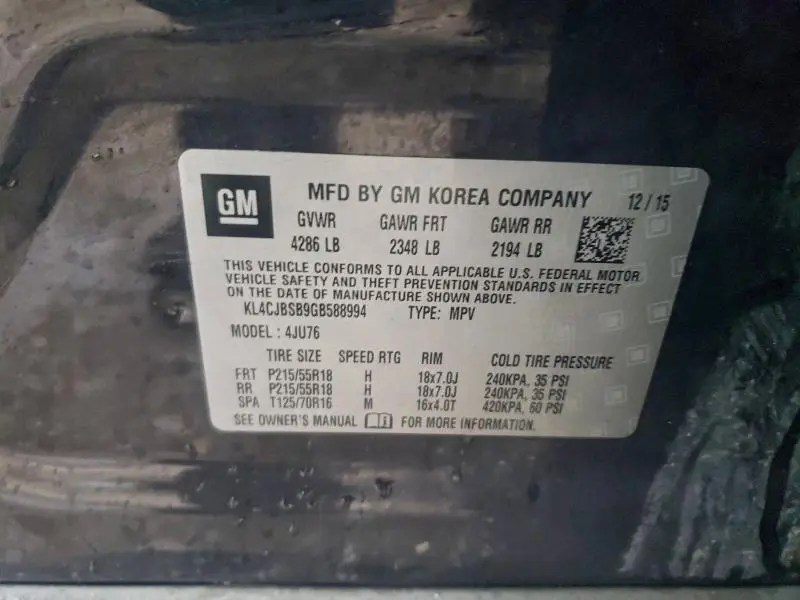 2016 BUICK ENCORE CONVENIENCE  