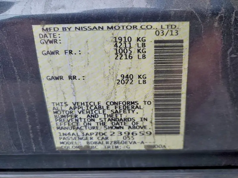 2013 NISSAN ALTIMA 2.5  