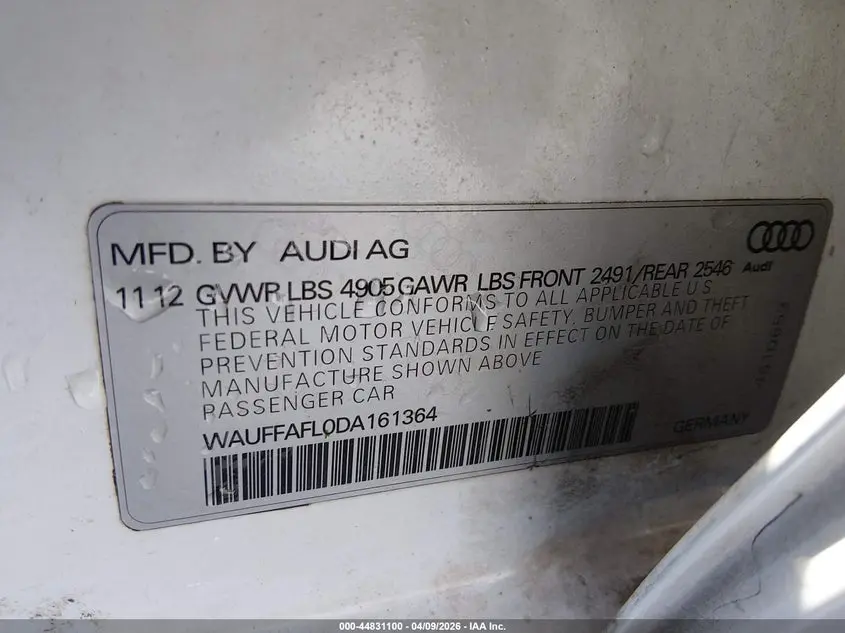 2013 AUDI A4 2.0T PREMIUM