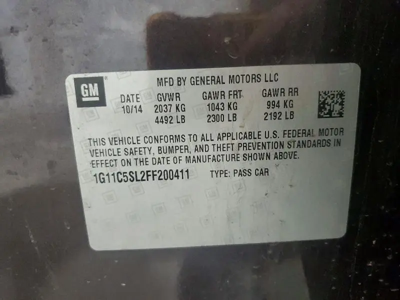2015 CHEVROLET MALIBU 1LT  