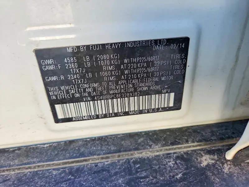 2014 SUBARU OUTBACK 2.5I LIMITED  