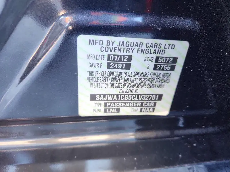 2012 JAGUAR XJ   