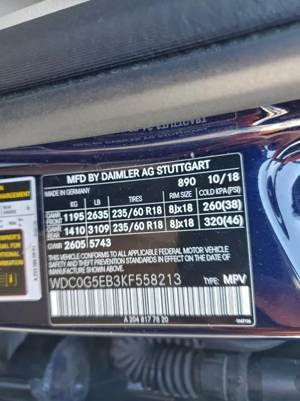 2019 MERCEDES-BENZ GLC 350E  