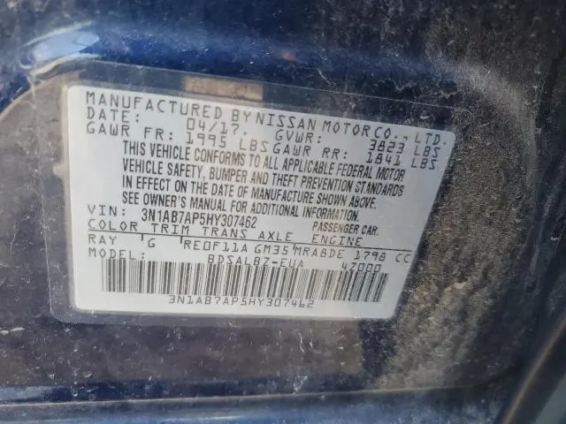 2017 NISSAN SENTRA S  