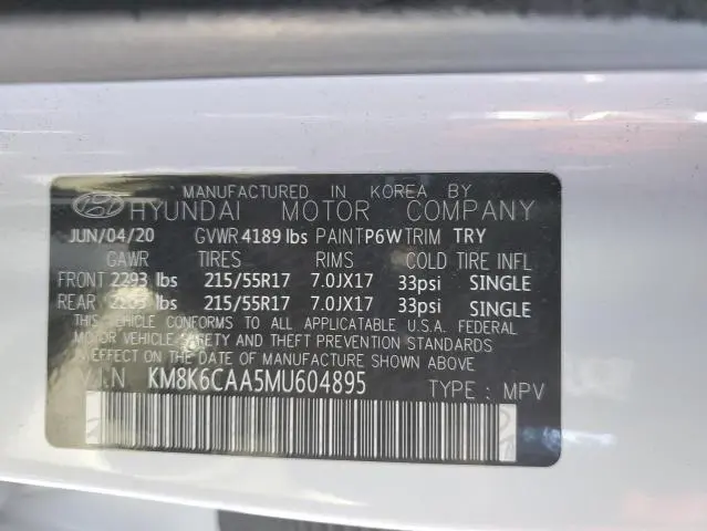 2021 HYUNDAI KONA SEL PLUS  