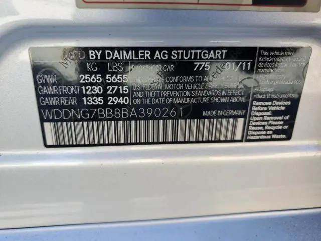 2011 MERCEDES-BENZ S 550  