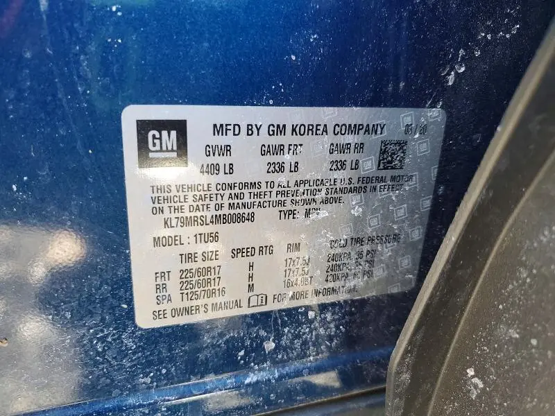 2021 CHEVROLET TRAILBLAZER LT  